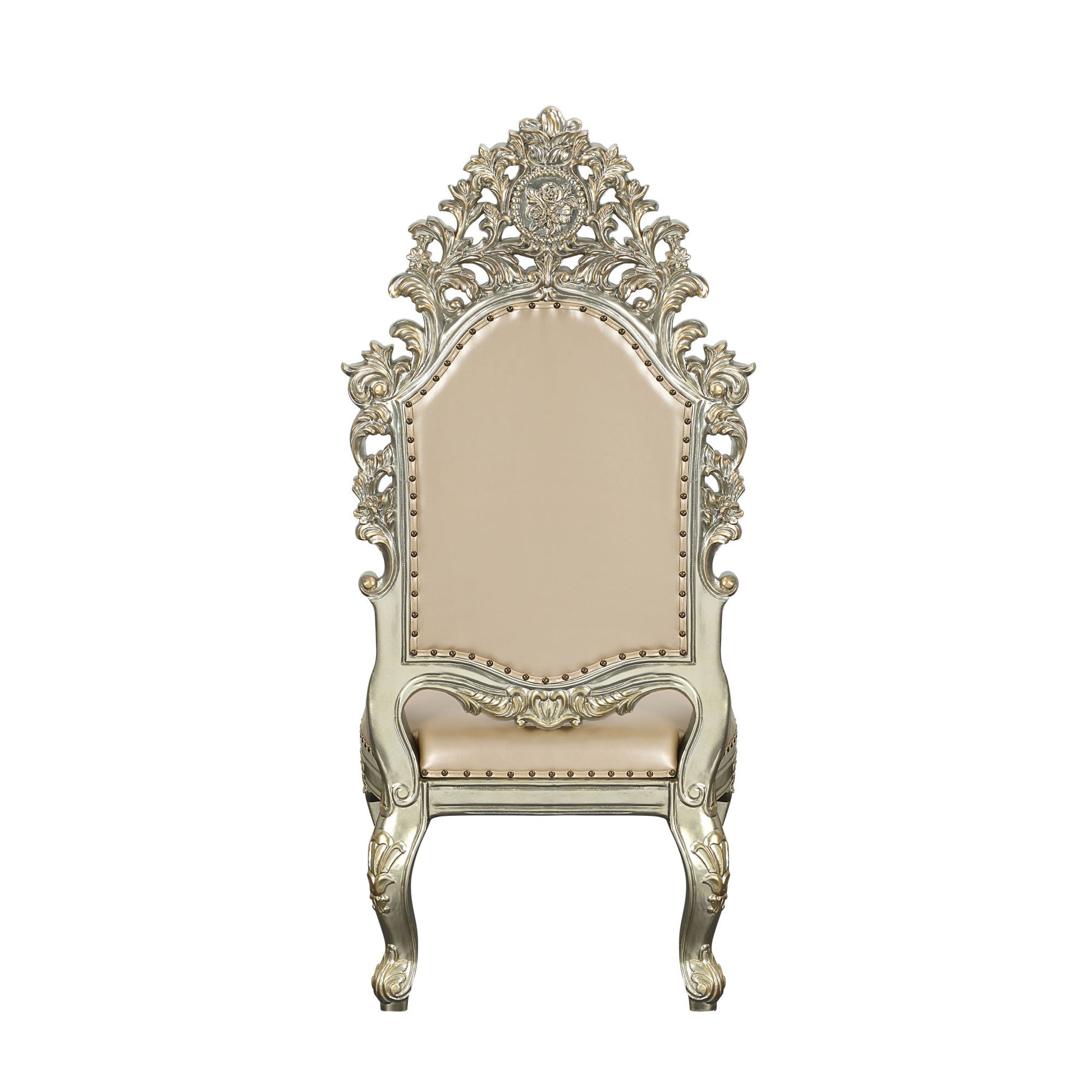 ACME Sorina SIDE CHAIR (SET-2) PU & Antique Gold Finish DN01209 - Divine Heart L.A.