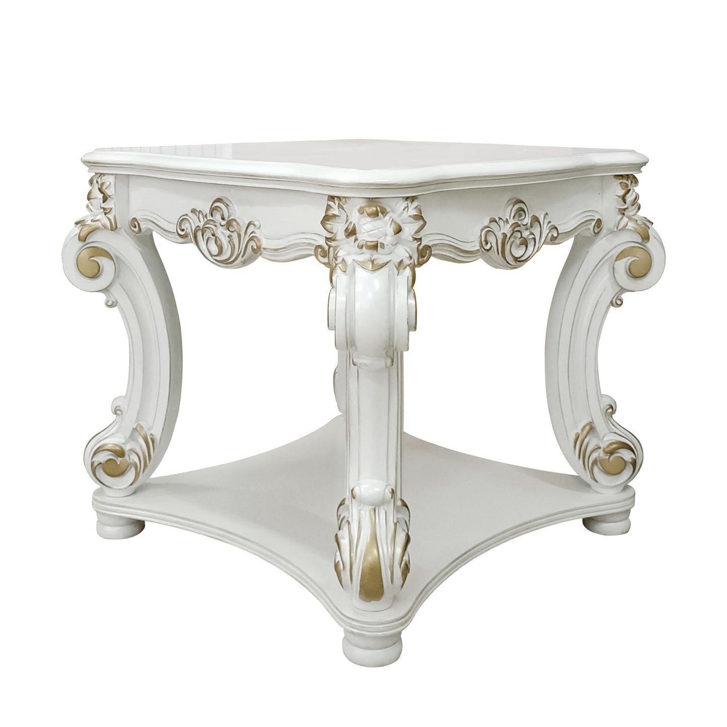 ACME Vendom End table, Antique Pearl Finish LV01328 - Divine Heart L.A.