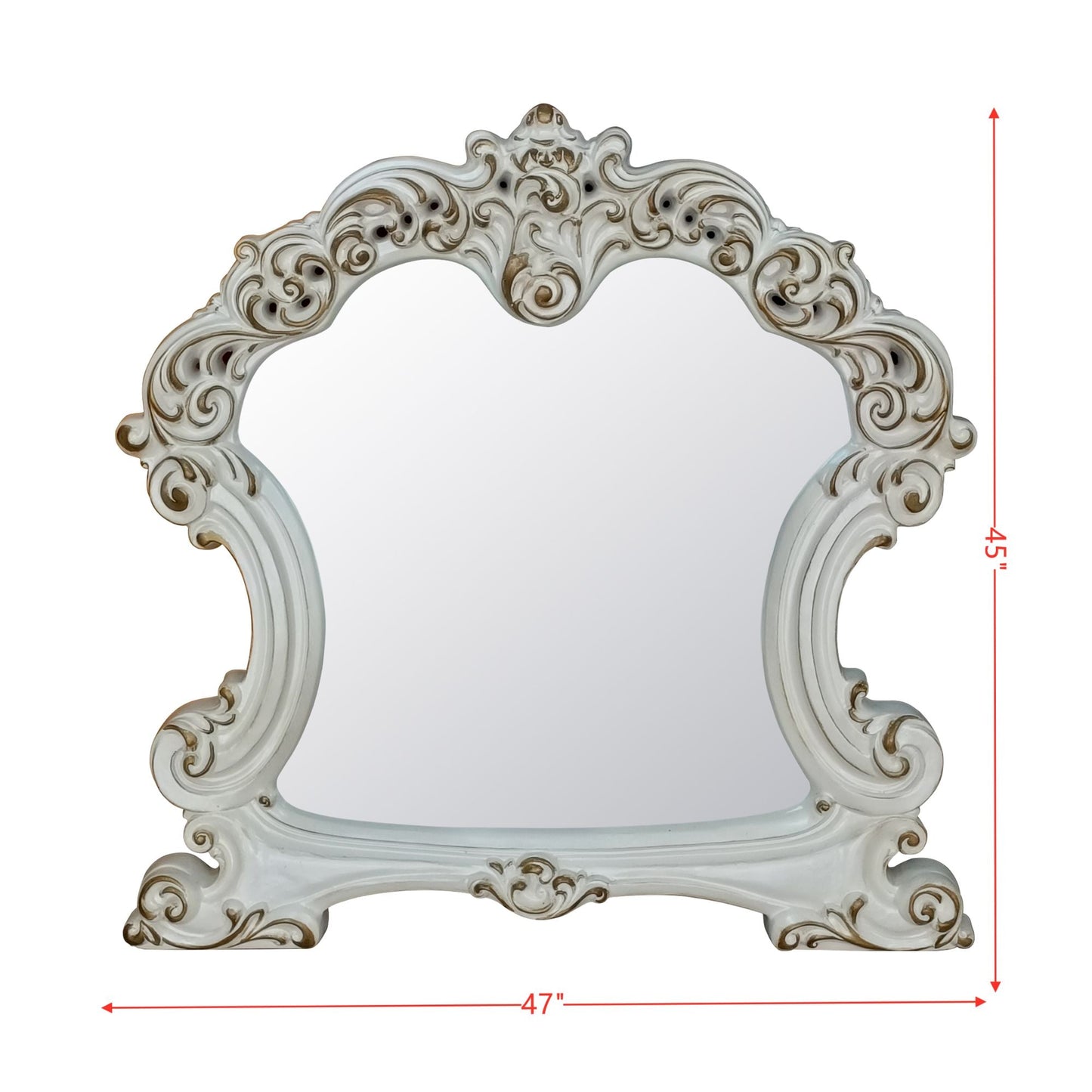 ACME Vendom Mirror, Antique Pearl Finish BD01341 - Divine Heart L.A.