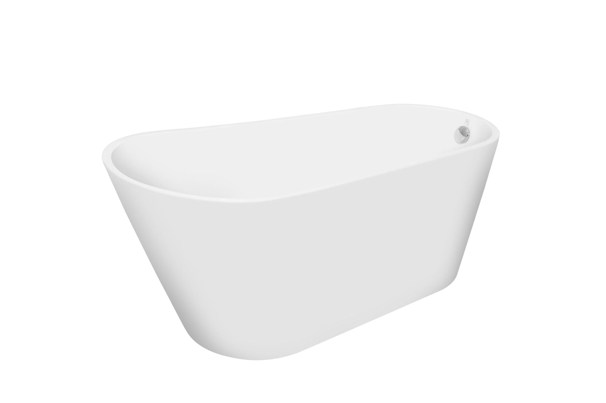 Acrylic Freestanding Bathtub with Bottom Anti - Slip Feature - Contemporary Soaking Tub with Brushed Nickel Overflow and Drain, High - Gloss White Finish, cUPC Certified - 59*30.75 23A14 - 60 - Divine Heart L.A.