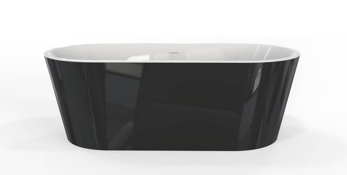 Acrylic Freestanding Soaking Bathtub - 60'' - black - Divine Heart L.A.