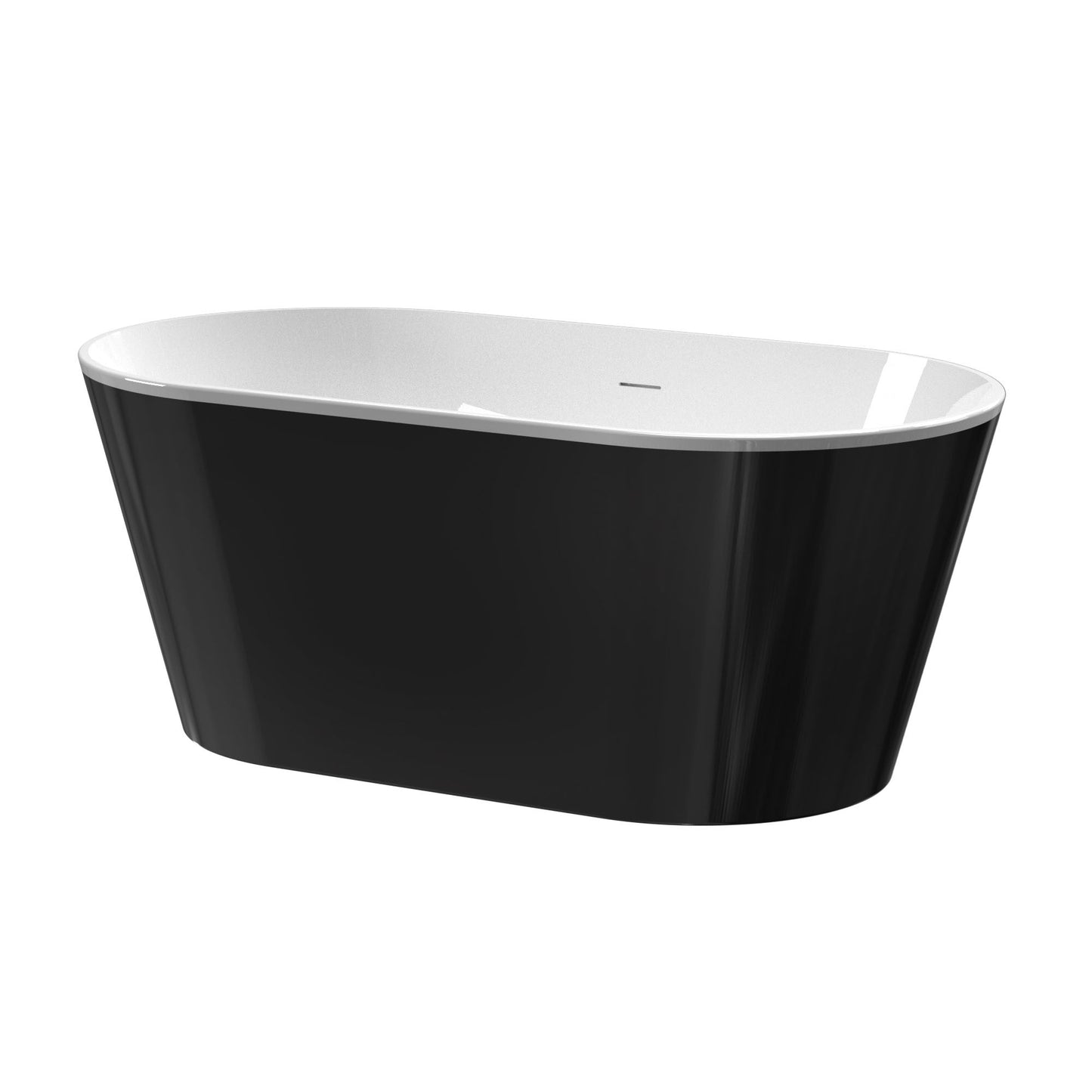 Acrylic Freestanding Soaking Bathtub - 60'' - black - Divine Heart L.A.