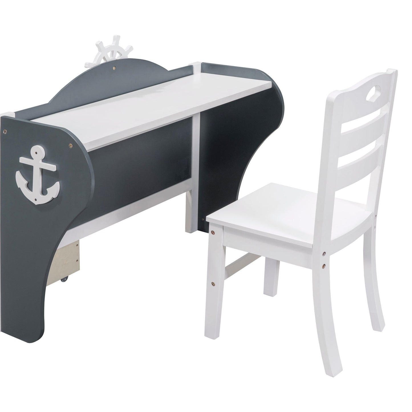 Ahoy Matey! Twin Size Platform Bed with Desk and Chair - Divine Heart L.A.