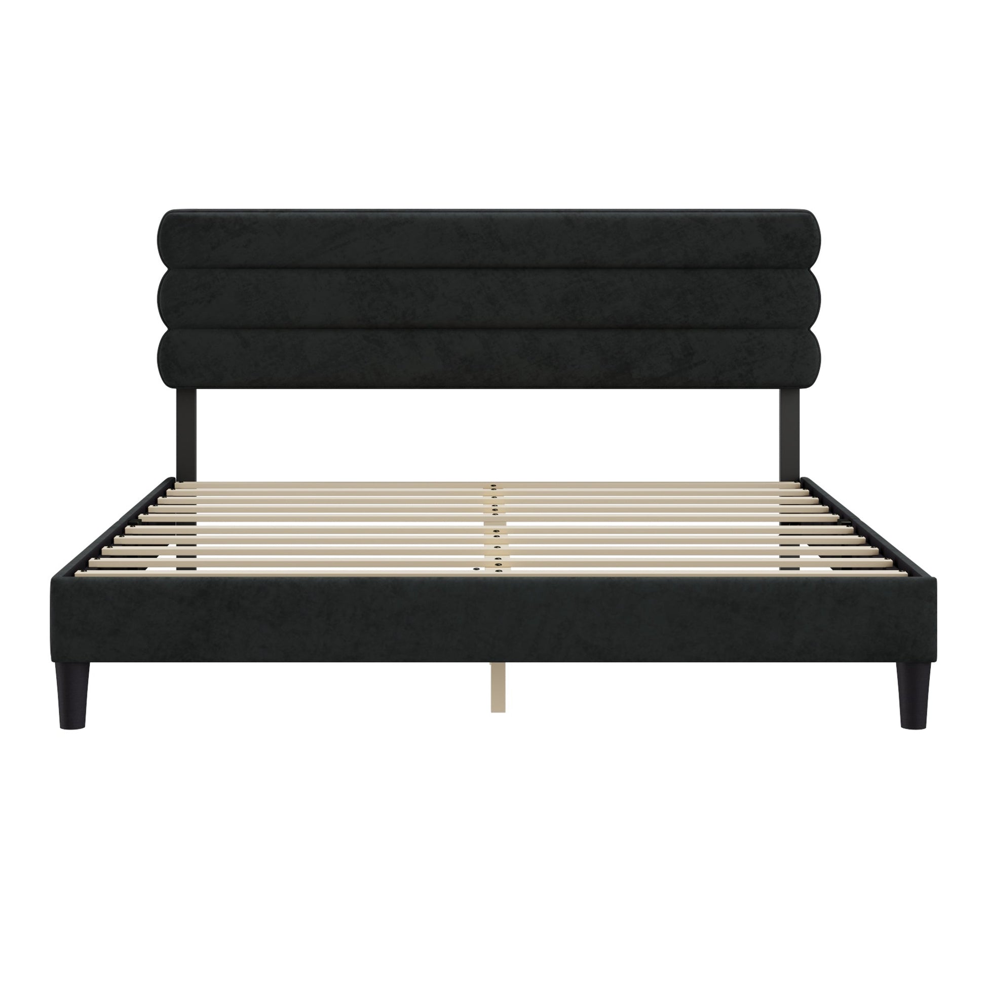 Armandale King Platform Bed with Wooden Slats - Divine Heart L.A.