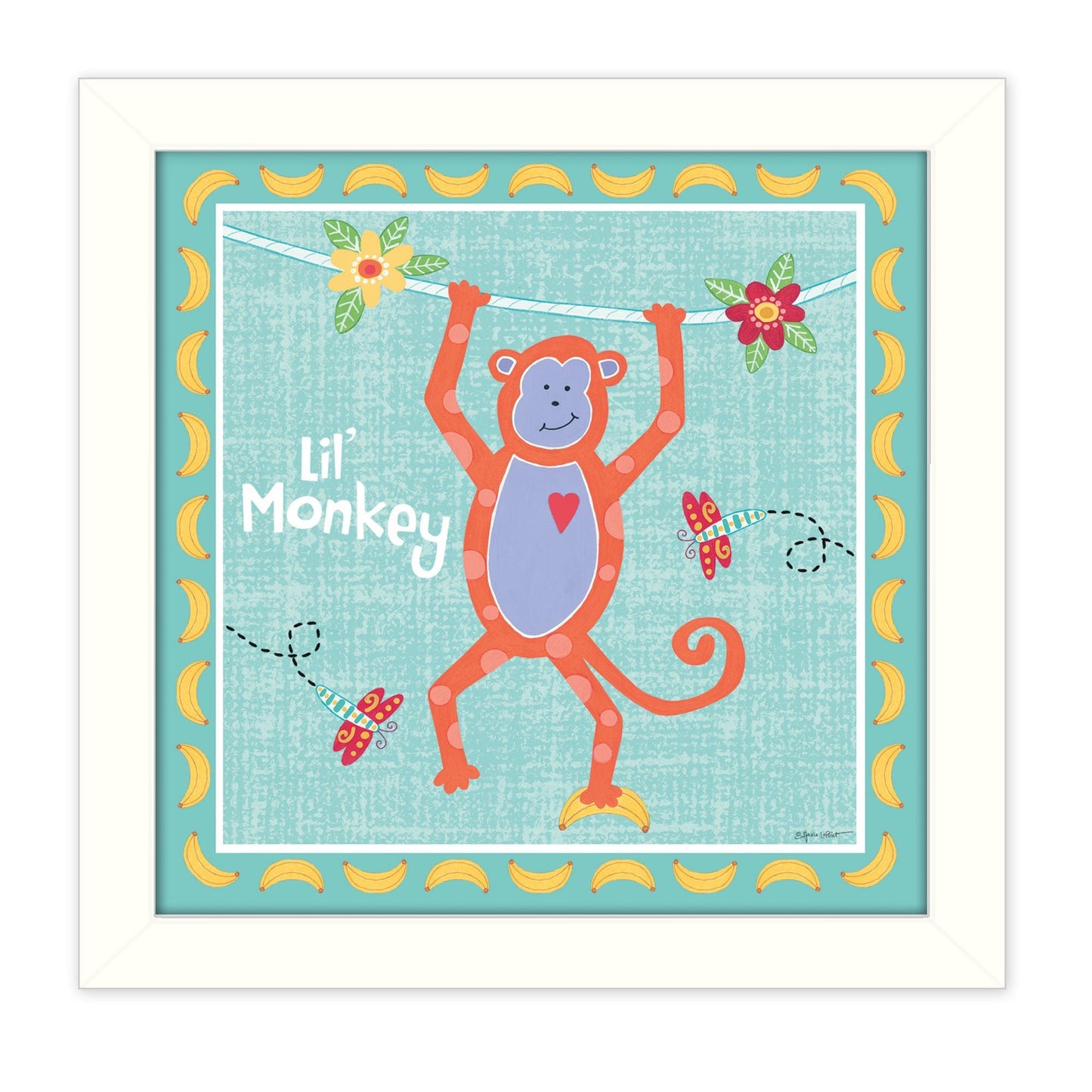 Baby Monkey Framed Wall Art - Divine Heart L.A.