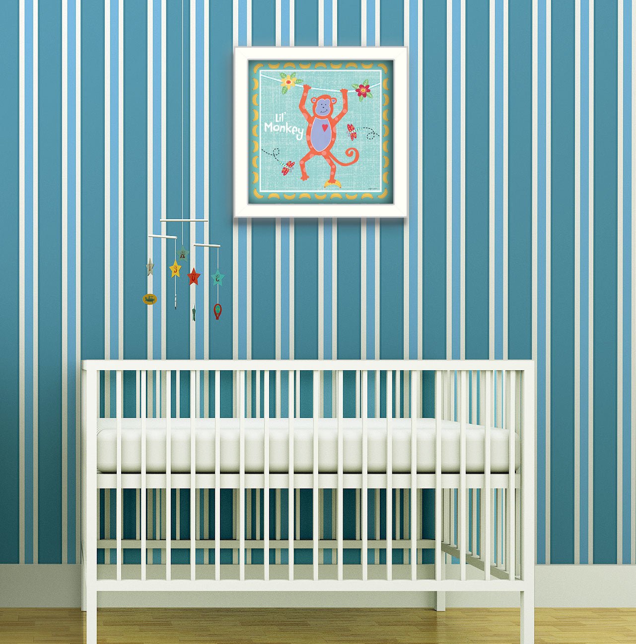 Baby Monkey Framed Wall Art - Divine Heart L.A.