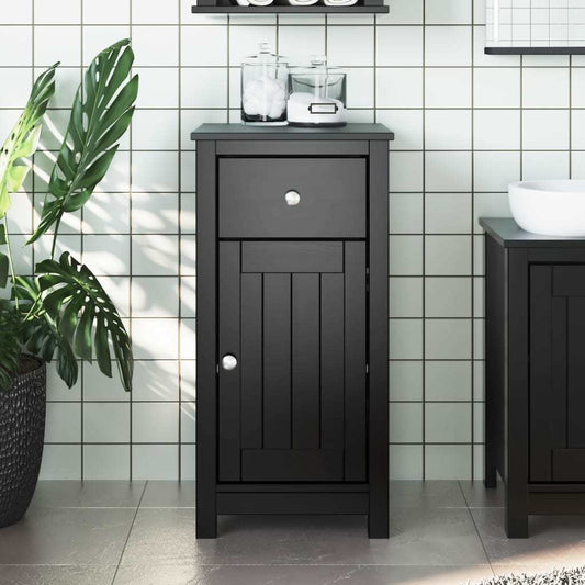 Bathroom Cabinet BERG Black 15.7"x13.4"x31.5" Solid Wood Pine - Divine Heart L.A.