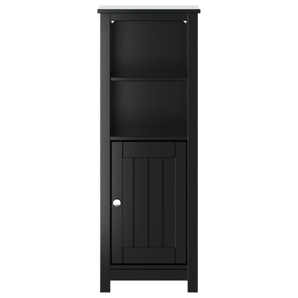 Bathroom Cabinet BERG Black 15.7"x13.4"x43.3" Solid Wood Pine - Divine Heart L.A.