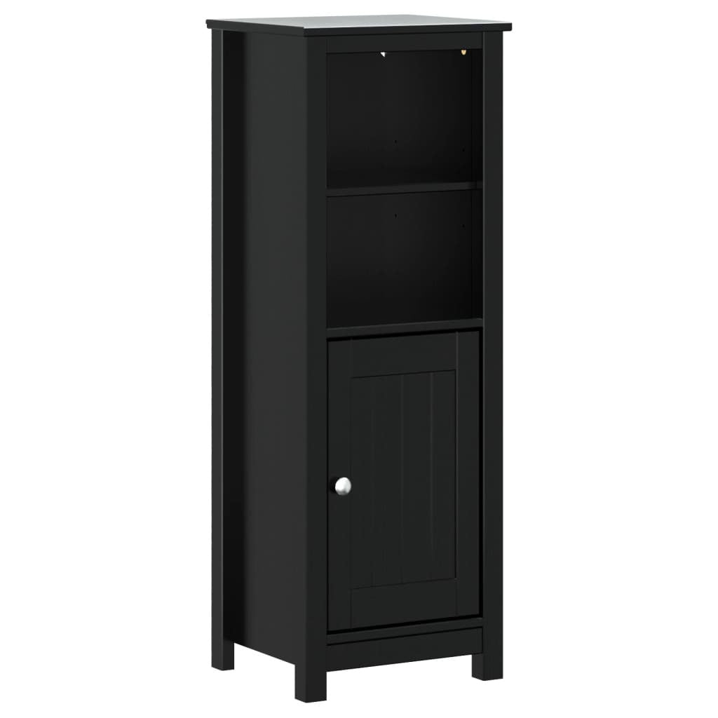 Bathroom Cabinet BERG Black 15.7"x13.4"x43.3" Solid Wood Pine - Divine Heart L.A.