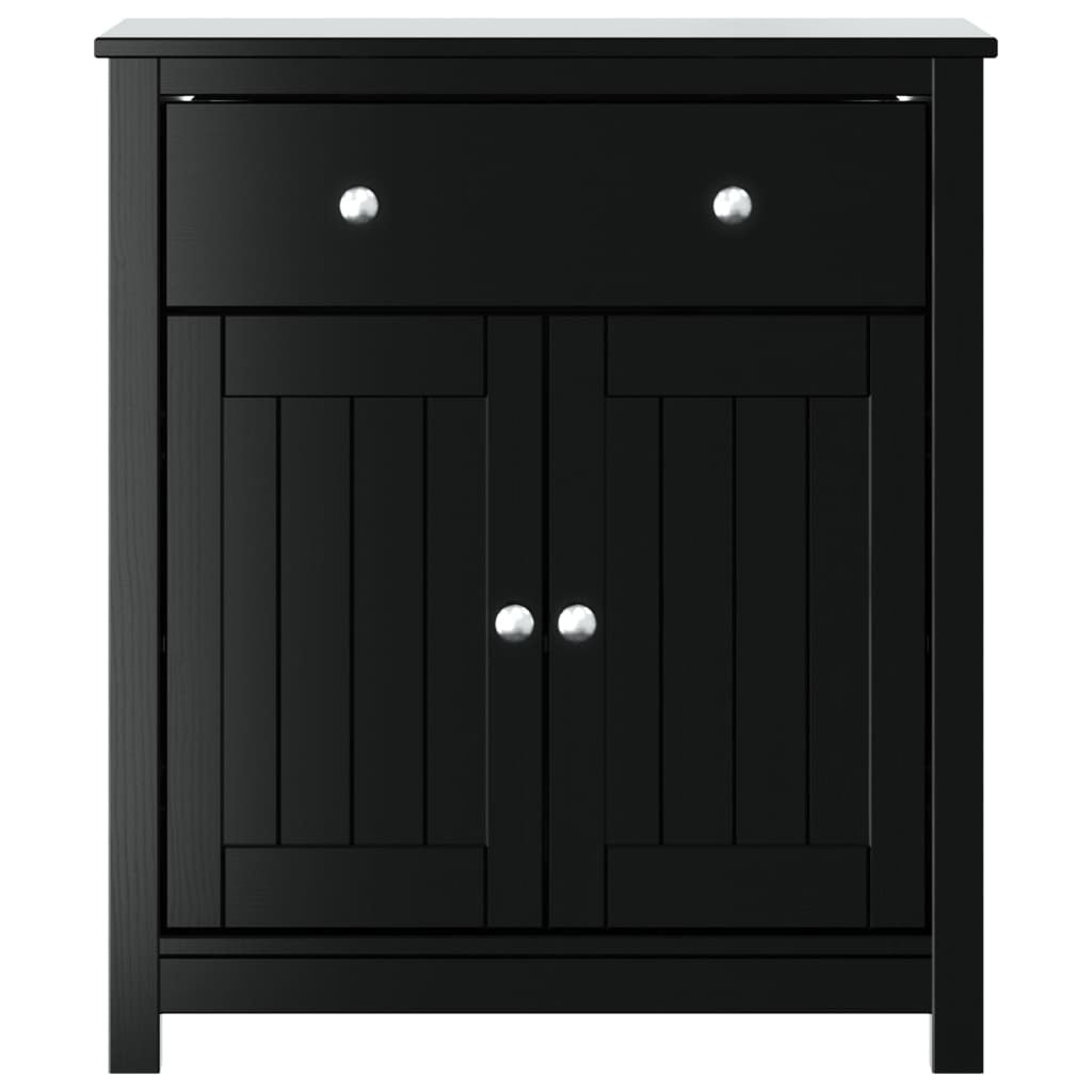 Bathroom Cabinet BERG Black 27.4"x13.4"x31.5" Solid Wood Pine - Divine Heart L.A.