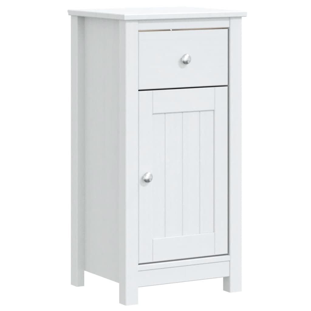 Bathroom Cabinet BERG White 15.7"x13.4"x31.5" Solid Wood Pine - Divine Heart L.A.