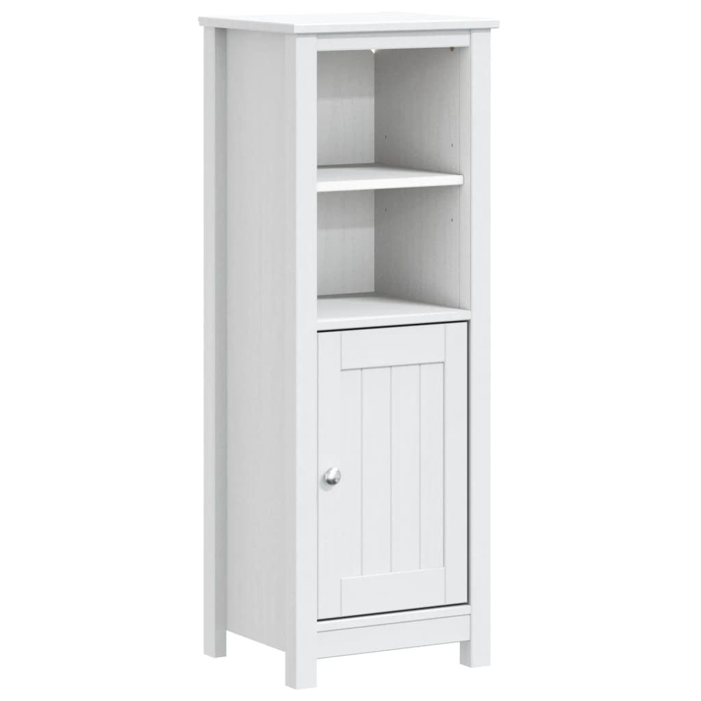 Bathroom Cabinet BERG White 15.7"x13.4"x43.3" Solid Wood Pine - Divine Heart L.A.