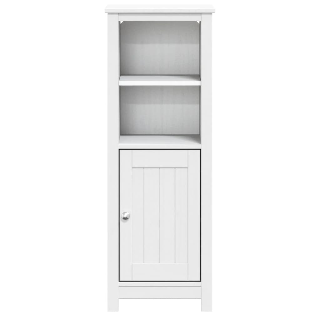 Bathroom Cabinet BERG White 15.7"x13.4"x43.3" Solid Wood Pine - Divine Heart L.A.