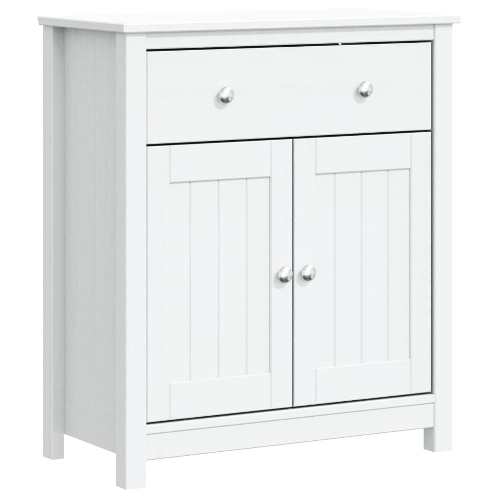 Bathroom Cabinet BERG White 27.4"x13.4"x31.5" Solid Wood Pine - Divine Heart L.A.