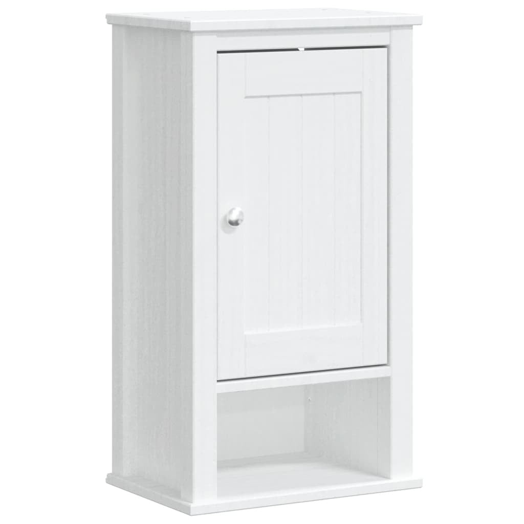 Bathroom Wall Cabinet BERG White 15.7"x10.6"x28.1" Solid Wood Pine - Divine Heart L.A.