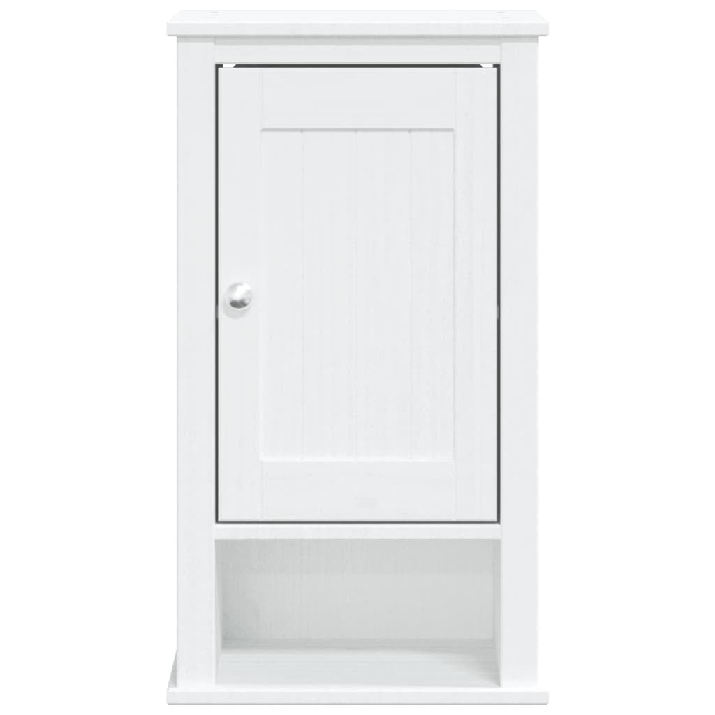 Bathroom Wall Cabinet BERG White 15.7"x10.6"x28.1" Solid Wood Pine - Divine Heart L.A.