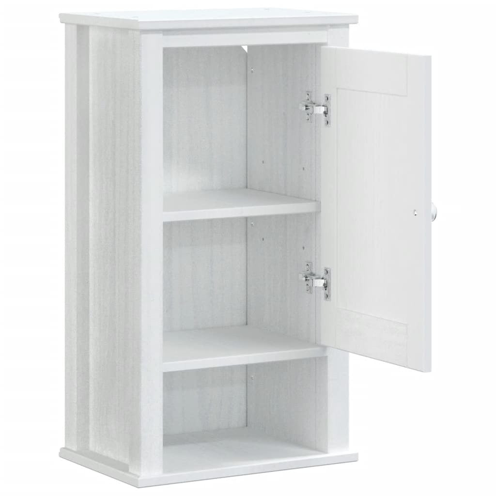 Bathroom Wall Cabinet BERG White 15.7"x10.6"x28.1" Solid Wood Pine - Divine Heart L.A.