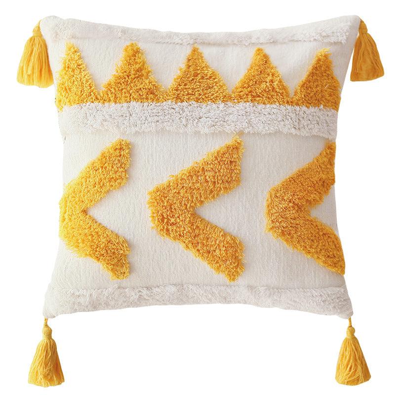 Be Sunny Textured Geometric Throw Pillow Cover - Divine Heart L.A.