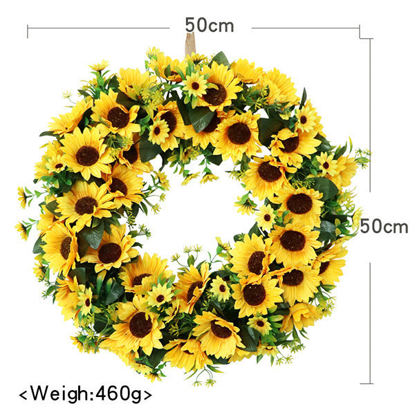 Happy Sunflower Wreath