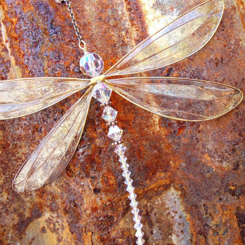 Beauty of the Dragonfly Hanging Crystal Suncatcher - Divine Heart L.A.