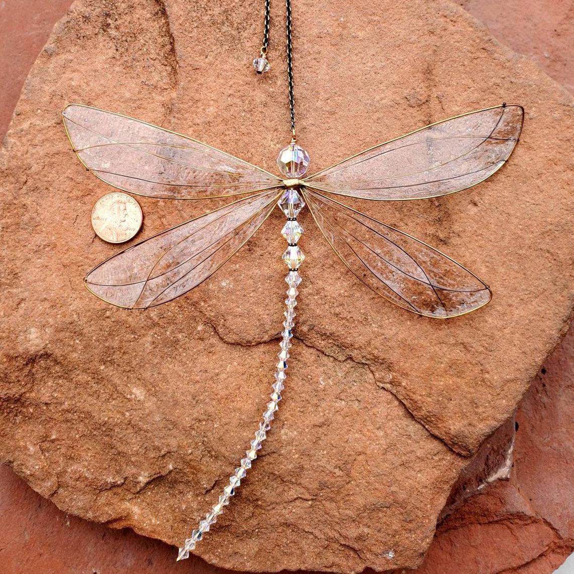 Beauty of the Dragonfly Hanging Crystal Suncatcher - Divine Heart L.A.