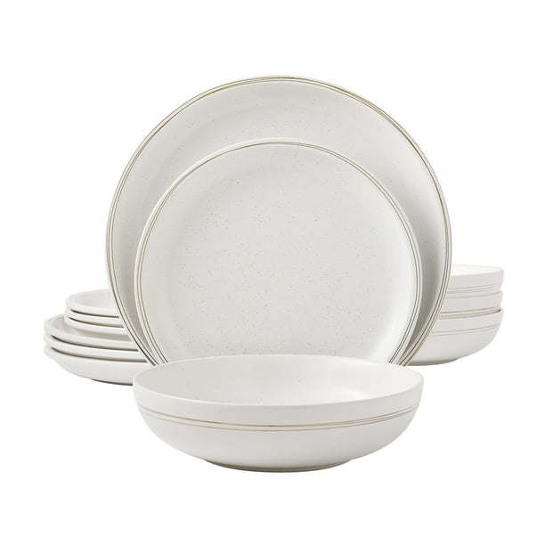 Better Homes & Gardens Gold Frost 12 Piece Stoneware Dinnerware Set - Divine Heart L.A.