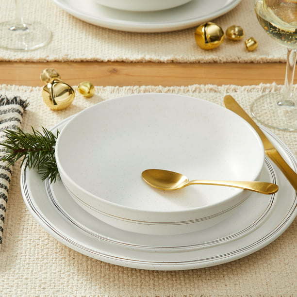 Better Homes & Gardens Gold Frost 12 Piece Stoneware Dinnerware Set - Divine Heart L.A.