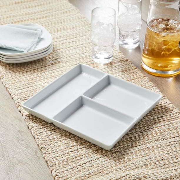 Better Homes & Gardens White Porcelain Rectangular Divided Tray, 9 x 10 - Divine Heart L.A.