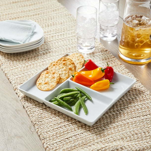 Better Homes & Gardens White Porcelain Rectangular Divided Tray, 9 x 10 - Divine Heart L.A.