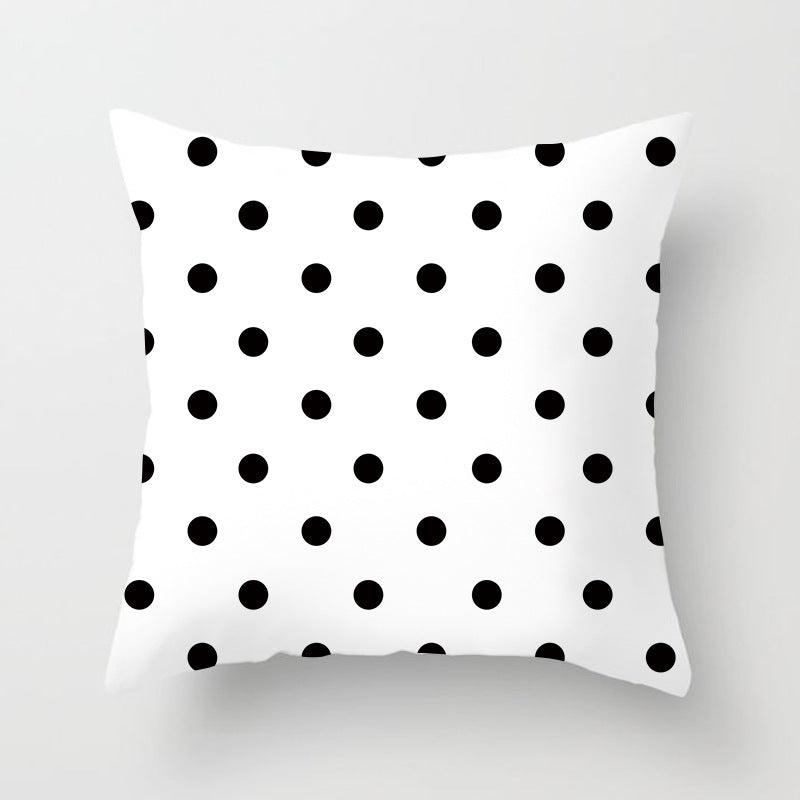 Black and White Geometric Throw Pillow Cover - Divine Heart L.A.