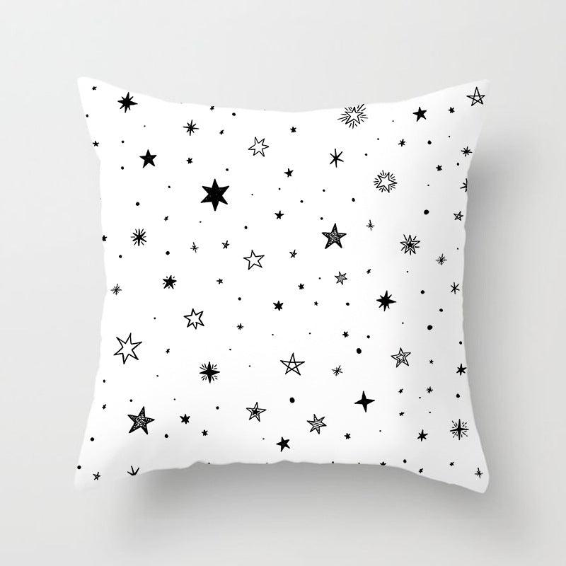 Black and White Geometric Throw Pillow Cover - Divine Heart L.A.