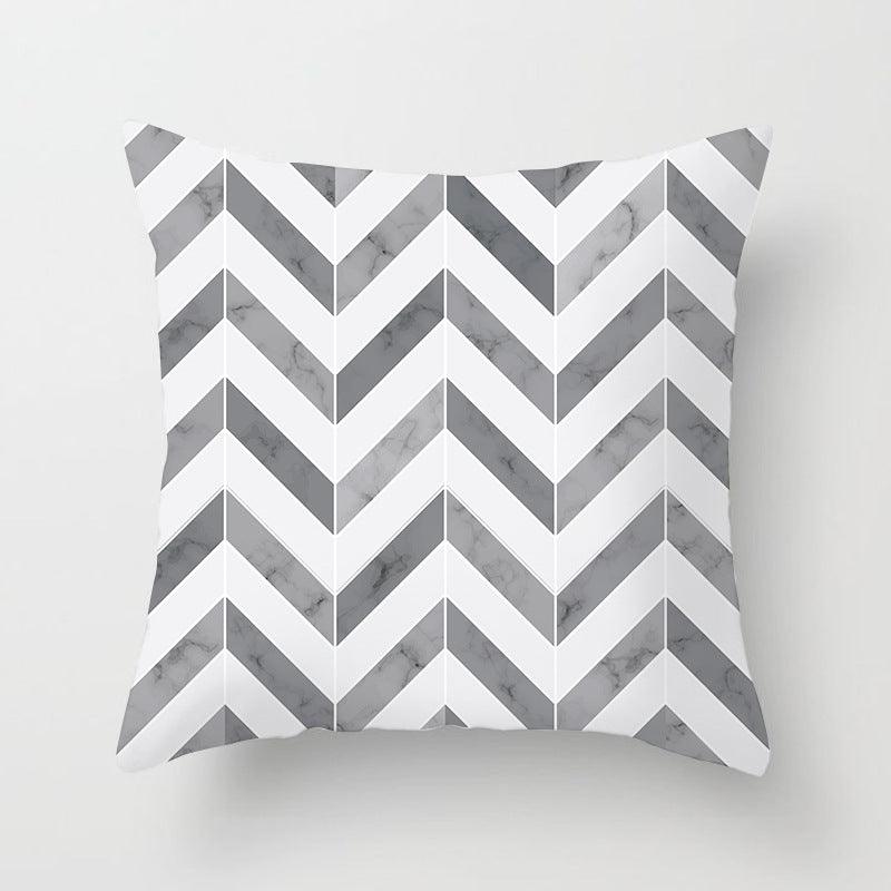 Black and White Geometric Throw Pillow Cover - Divine Heart L.A.