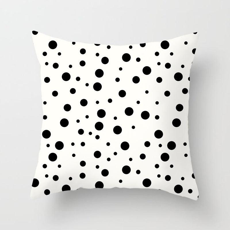 Black and White Geometric Throw Pillow Cover - Divine Heart L.A.