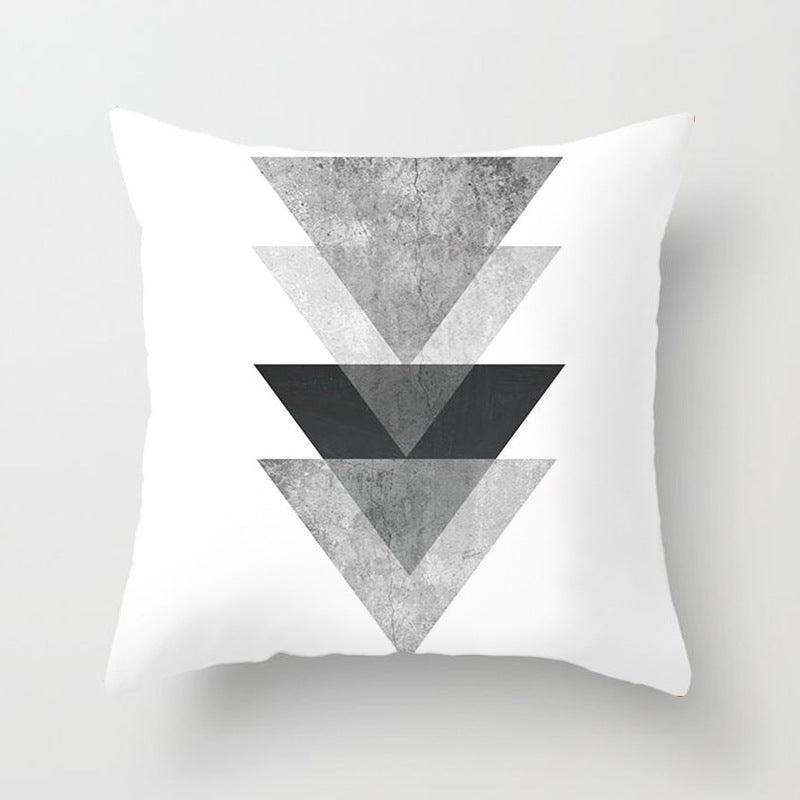 Black and White Geometric Throw Pillow Cover - Divine Heart L.A.