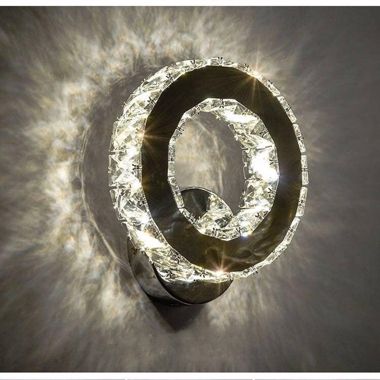 Brilliant Crystal Wall LED Wall Light - Divine Heart L.A.