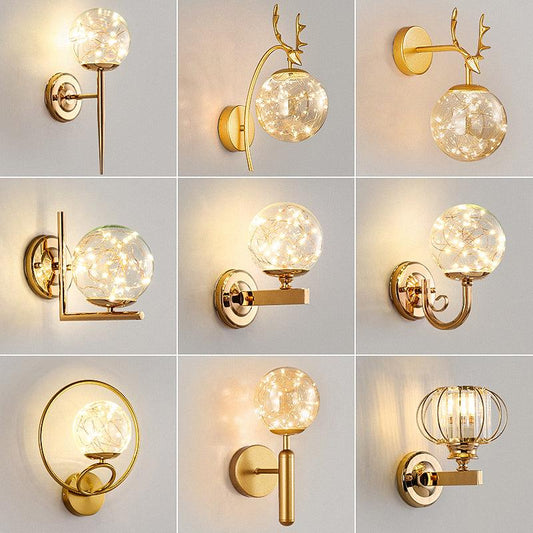 Celestial Stars Collection Crystal and Iron Wall Lights - Divine Heart L.A.