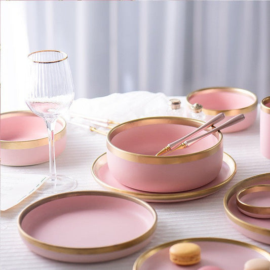 Ceramic pink household simple tableware - Divine Heart L.A.