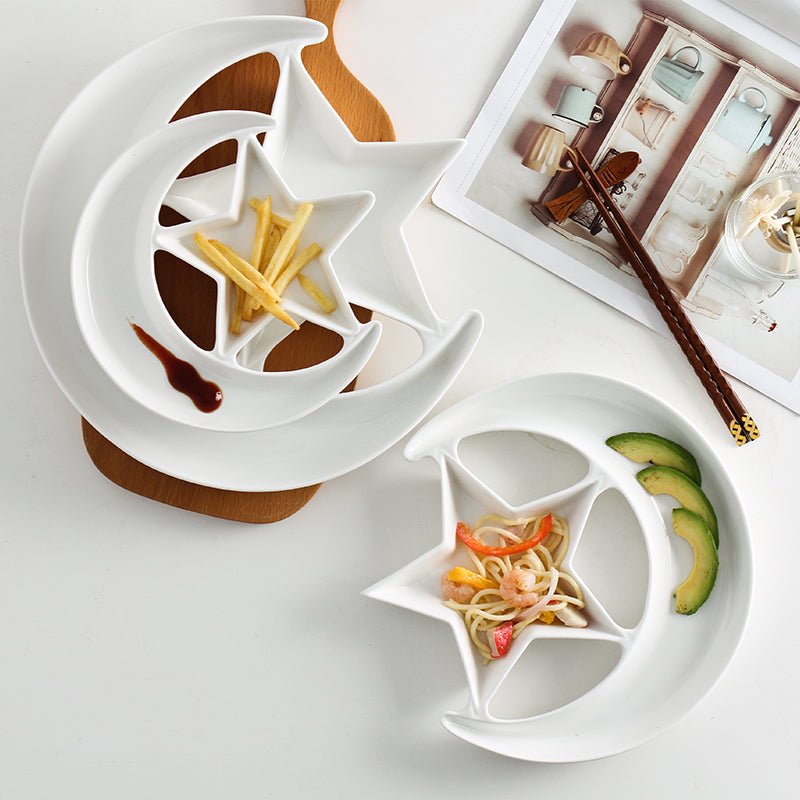 Ceramic Star And Moon Dessert Plate - Divine Heart L.A.