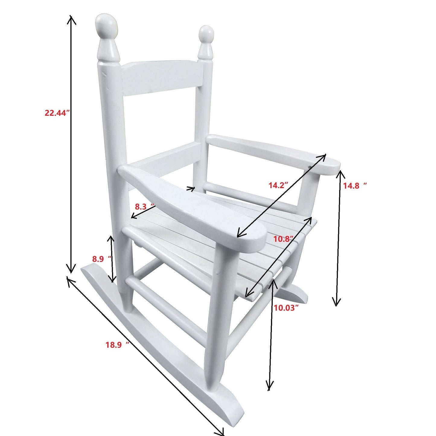 Children's rocking white chair- Indoor or Outdoor -Suitable for kids-Durable - Divine Heart L.A.