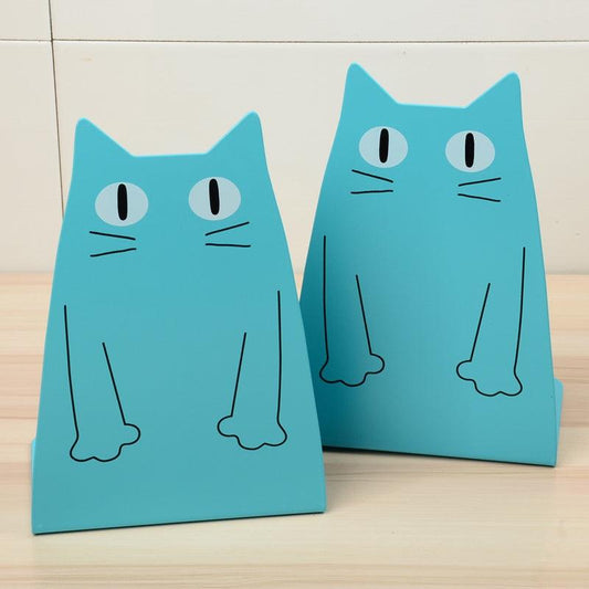 Cool Cat Bookend Set in Blue or Yellow - Divine Heart L.A.