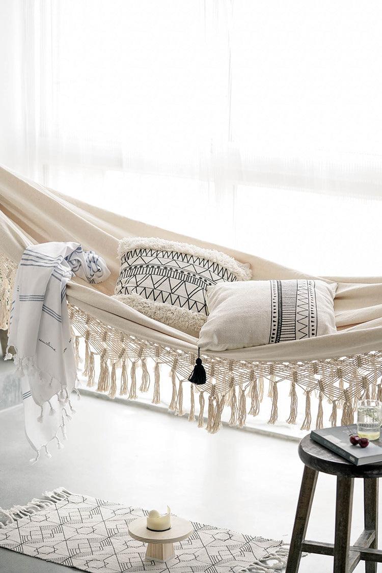 Cozy Days Boho Macrame Fringed Hammock for Two - Divine Heart L.A.