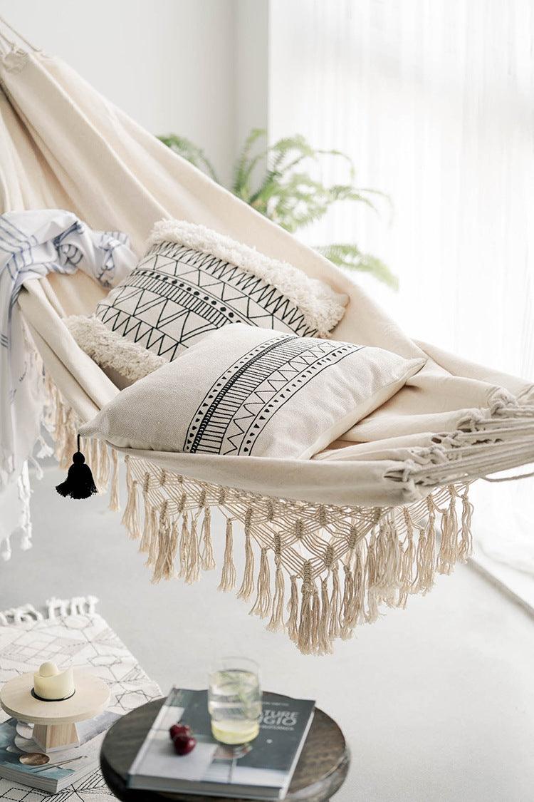 Cozy Days Boho Macrame Fringed Hammock for Two - Divine Heart L.A.