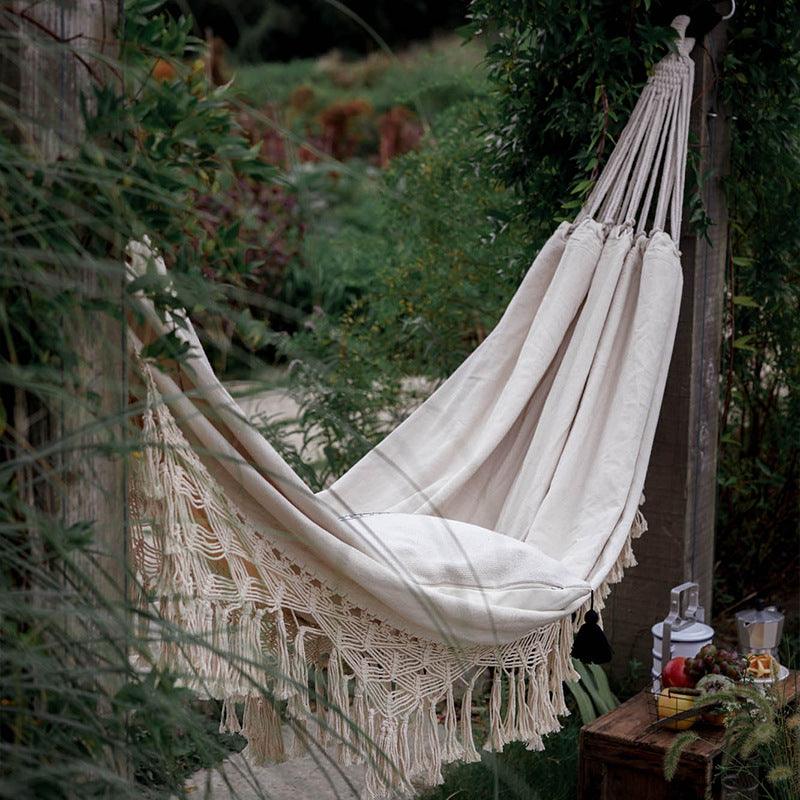 Cozy Days Boho Macrame Fringed Hammock for Two - Divine Heart L.A.