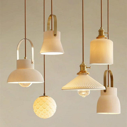 Creative Direction Japandi Light-Transmitting Porcelain Chandelier - Divine Heart L.A.