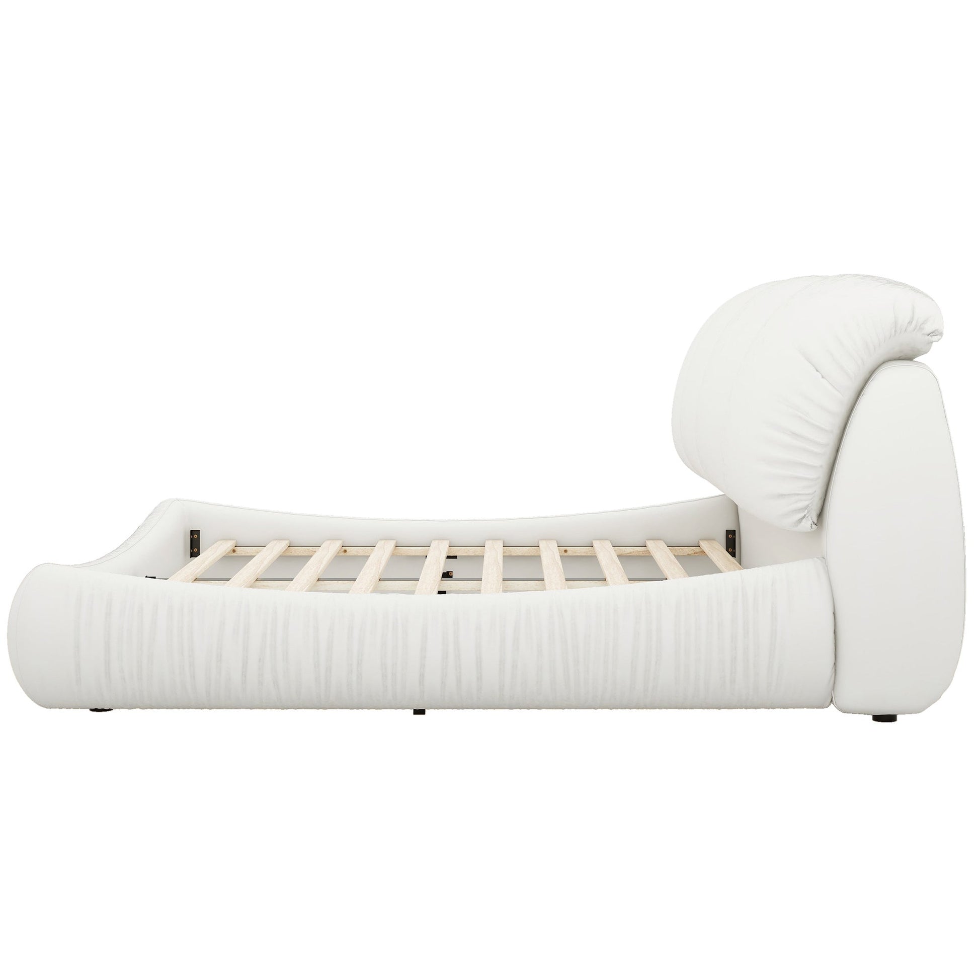 Cristo Upholstered King Size Bed With Oversized Padded Backrest - Divine Heart L.A.