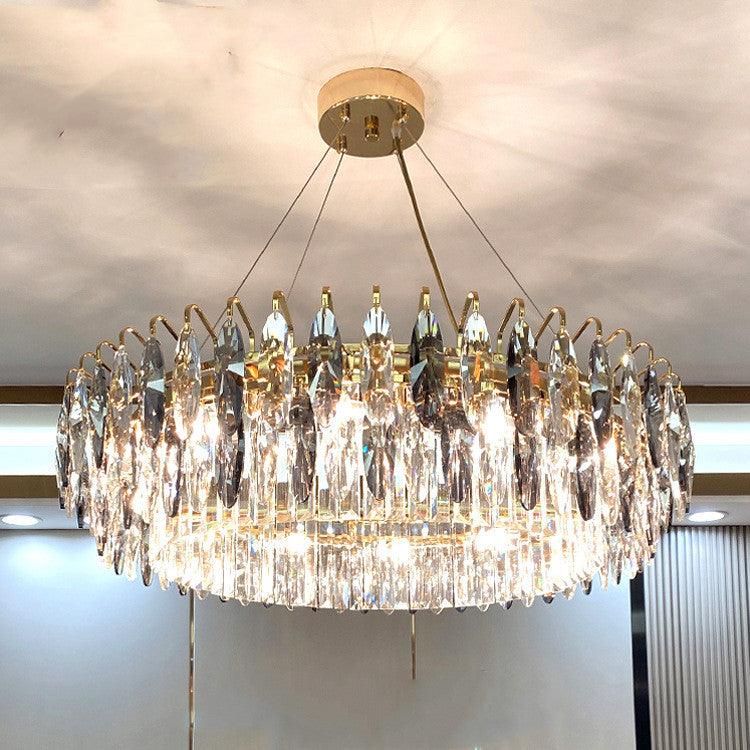 Crown of Luxury Iron and Crystal Chandelier - Divine Heart L.A.