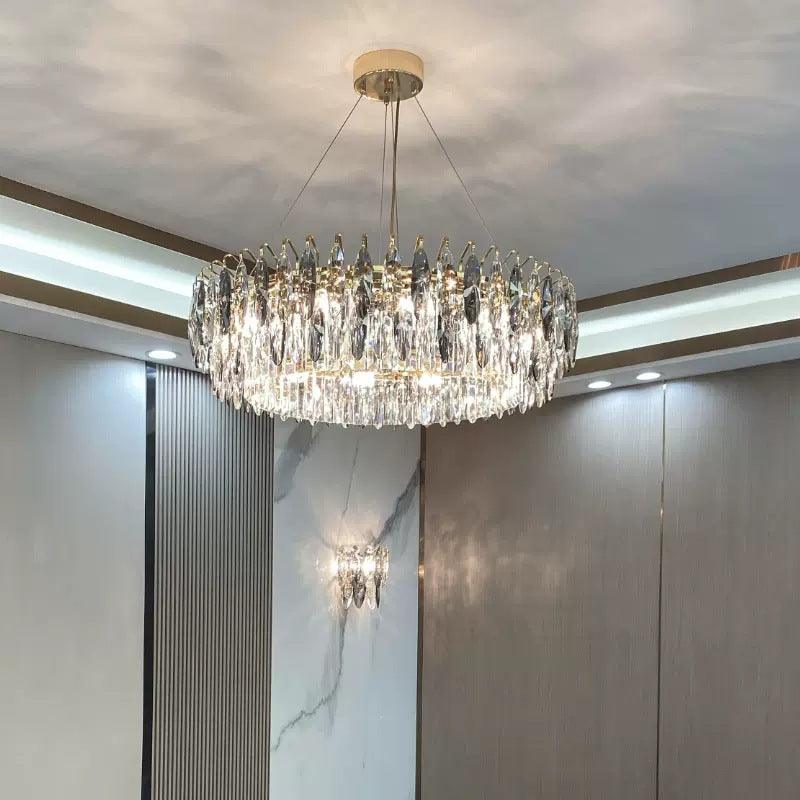 Crown of Luxury Iron and Crystal Chandelier - Divine Heart L.A.