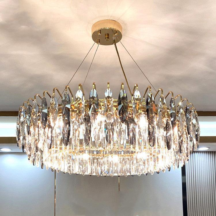 Crown of Luxury Iron and Crystal Chandelier - Divine Heart L.A.