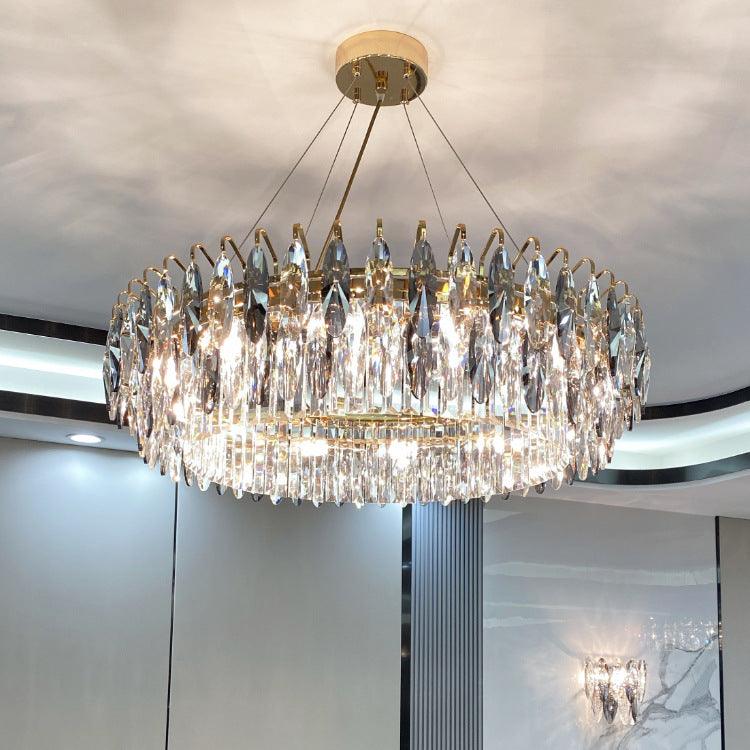 Crown of Luxury Iron and Crystal Chandelier - Divine Heart L.A.