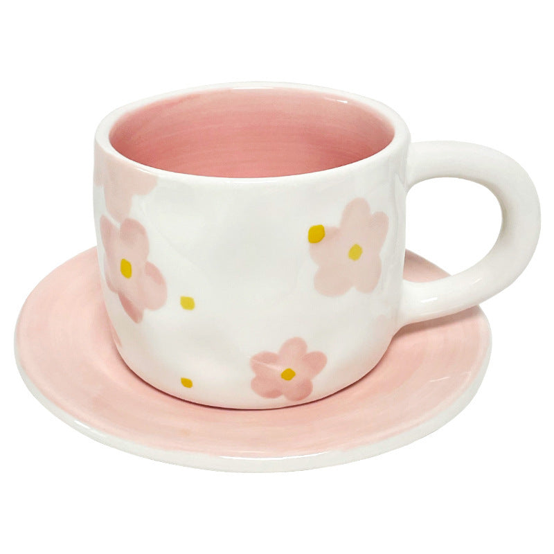 Sakura Ceramic Mug And Plate Set